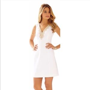Lilly Pulitzer Bentley White Gold Shift Dress 4